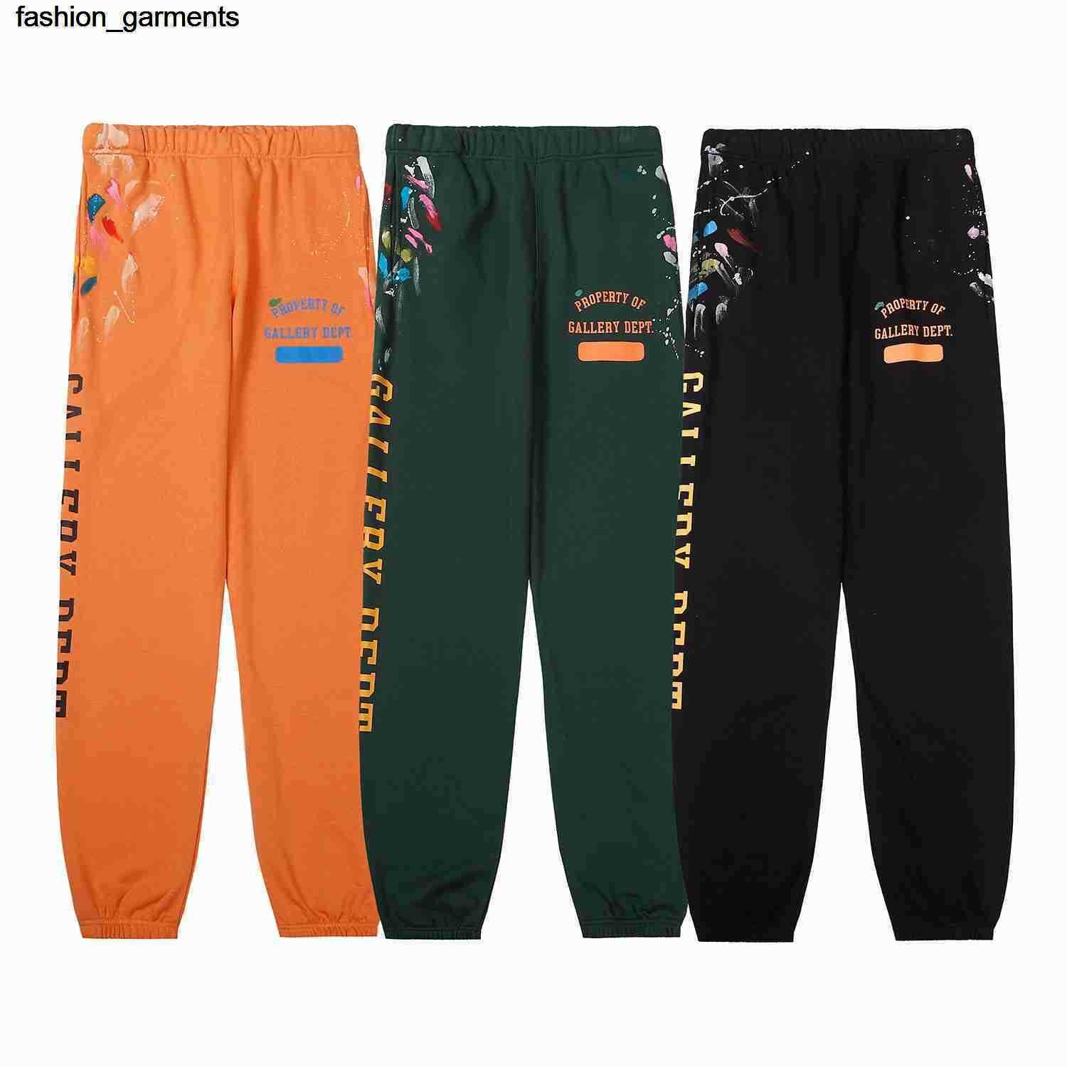 

designer Men' fashion new mens cargo Pants Galery dept joggers, Orange