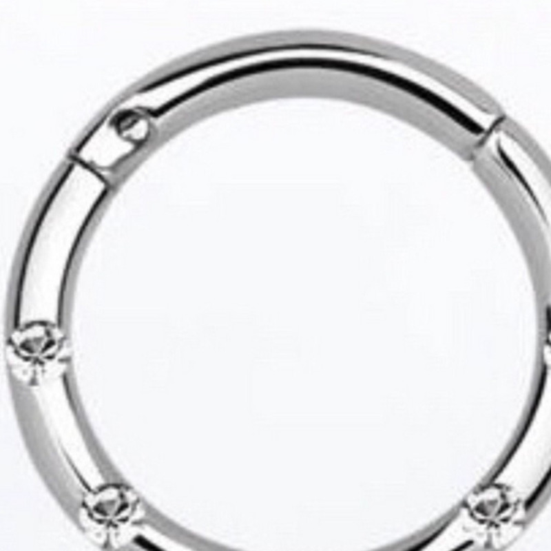 

Labret Lip Piercing Jewelry Belly Chains 10pcs lot Gems Seamless Hinged Segment Ring Clicker Cartilage Nose Lip Hoop Septum 220930