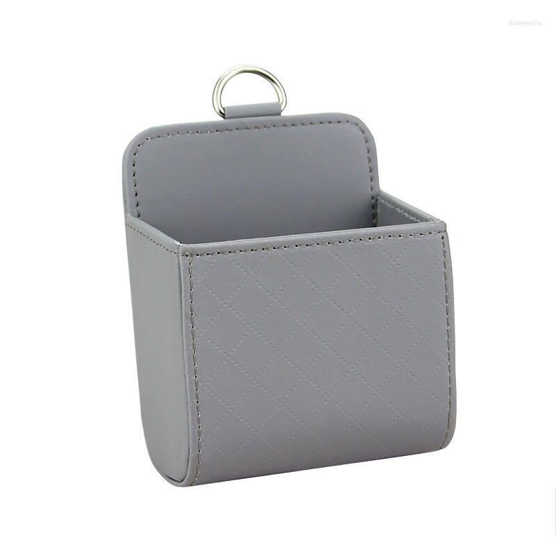 

Car Organizer TiOODRE Air Outlet Storage Bag PU Leather Mobile Phone Holder Hanging Box
