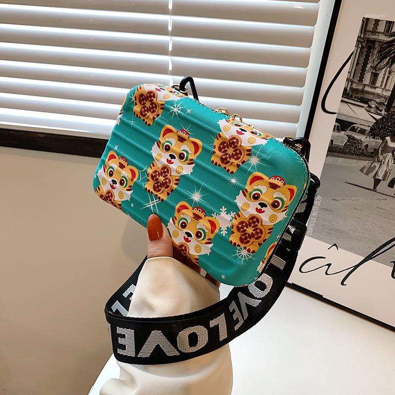 

Evening Bags Trend Small Messenger Bag For Women Cartoon Print Female Shoulder Fashion Chain Ladies Crossbody B304