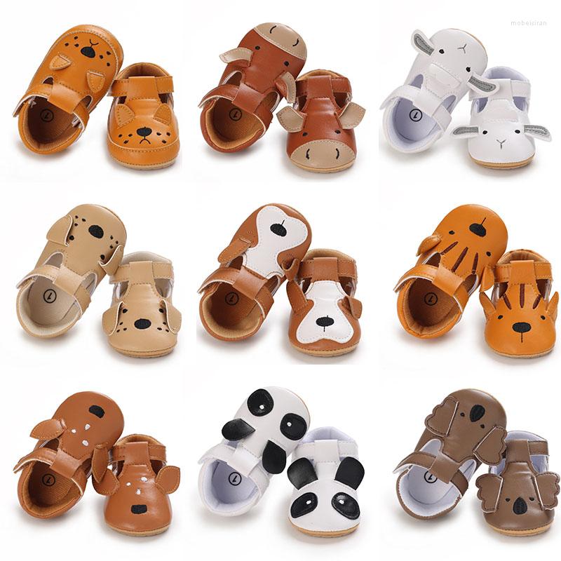 

First Walkers Born Cute Animal Pu Leather Baby Shoes Anti-slip Toddler Breathable Infant Crib Sneakers