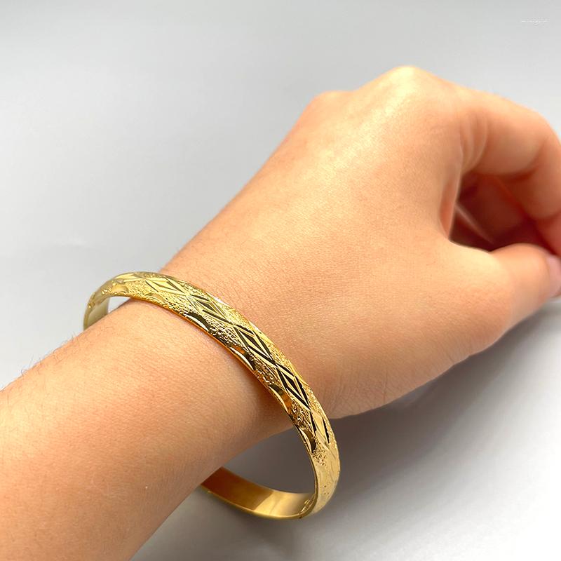 

Bangle 1Pcs/lot Dubai Arab Kuwait Gold Color Bangles Can Open For Women Girl Arabic Middle East Bride African Bangels Bracelet Jewelry