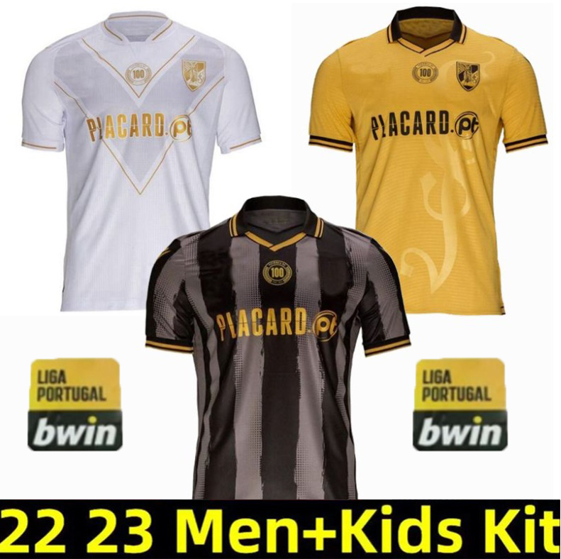 

2022 2023 Vitoria Guimaraes Soccer Jerseys DUARTE EDWARDS LAMEIRAS QUARESMA ROCHINHA home away 22 23 football shirt Third away Yellow white black kids kit