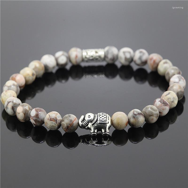 

Strand 1PC Arrival Handmade Charms Maifanite Natural Stone Bracelet For Women Elephant Girl's Jewelry Gift