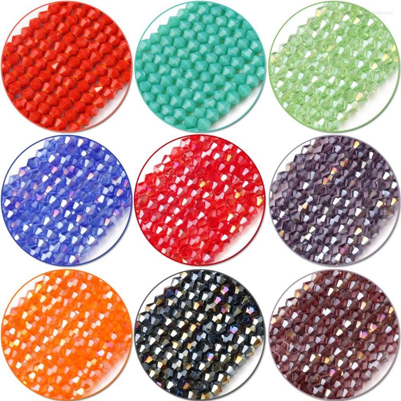 

Beads 4mm Ab Color Austria Crystal Faceted Crafts Loose Bicone Square Cube For Diy Earring Necklace Jewelry Making