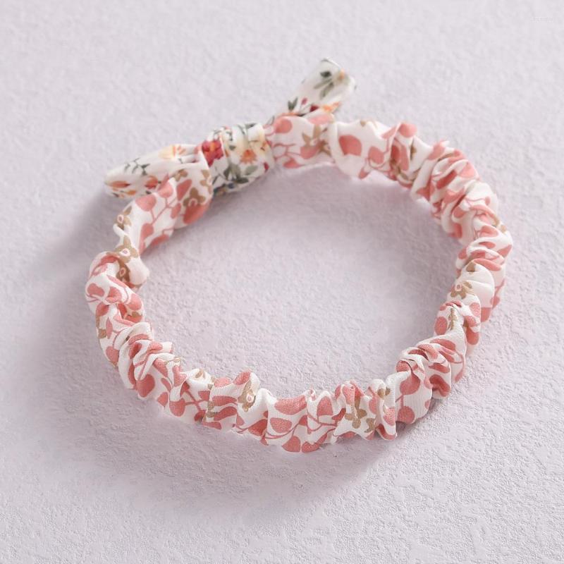 

Hair Accessories Printed Bowknot Headband Elastic Band Fabric Baby