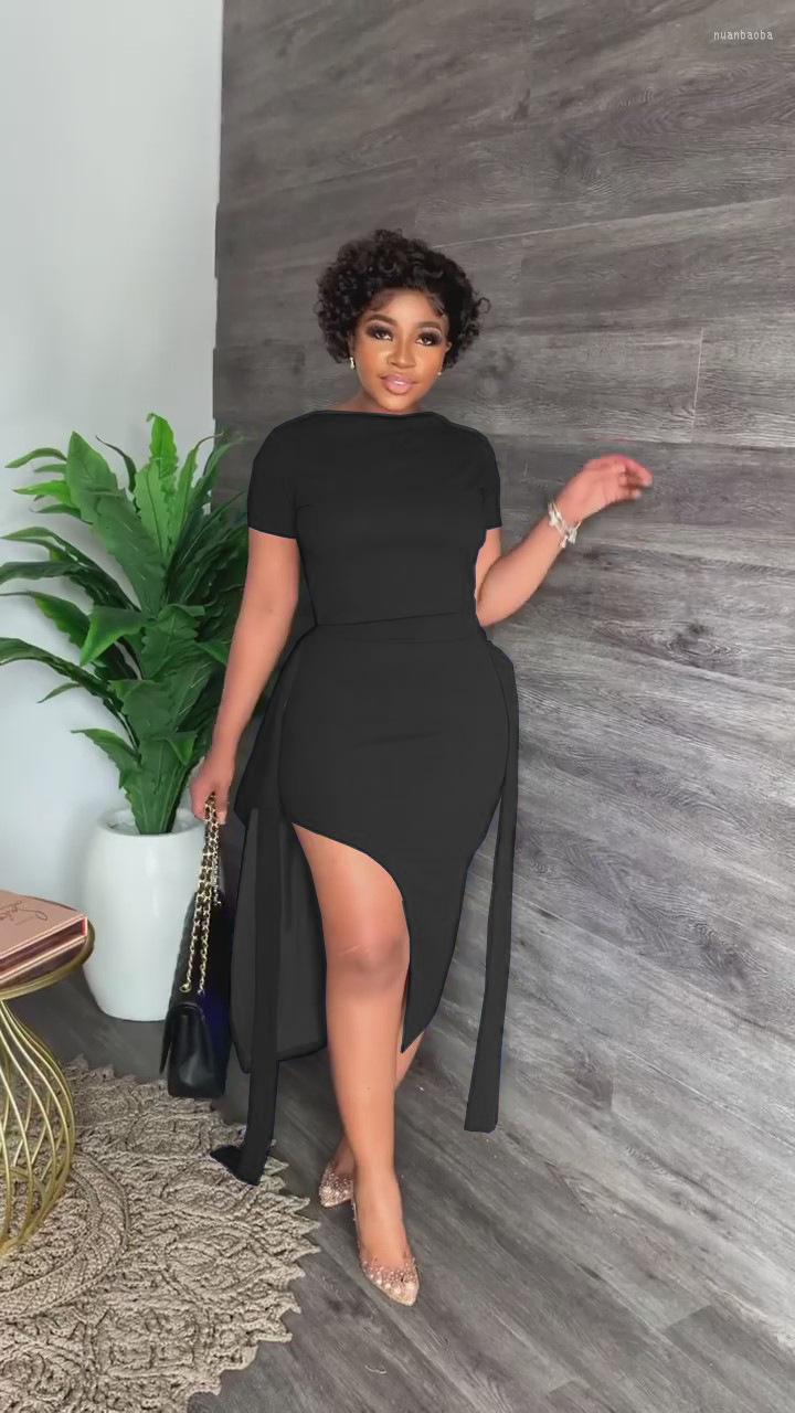 

Women' Tracksuits 2022 Sexy Casual Office Short Sleeve Suitable Clubwear Summer 2PCs Matching Sets Club Birthday Outfits, Black