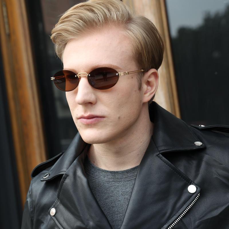 

Sunglasses 2022 Round Gradient Color Punk Men Retro Glass Ladies/Brand Designer Metal Frame Sun Glasses UV400