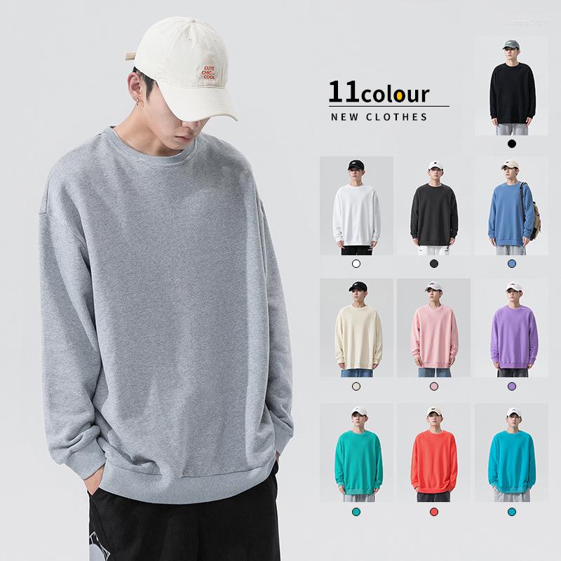 

Men' Hoodies Men' Hoodie 2022 Spring Autumn Korean Version Round Collar Couple Pullover Loose Tide Brand Casual Inside Wear, Beige