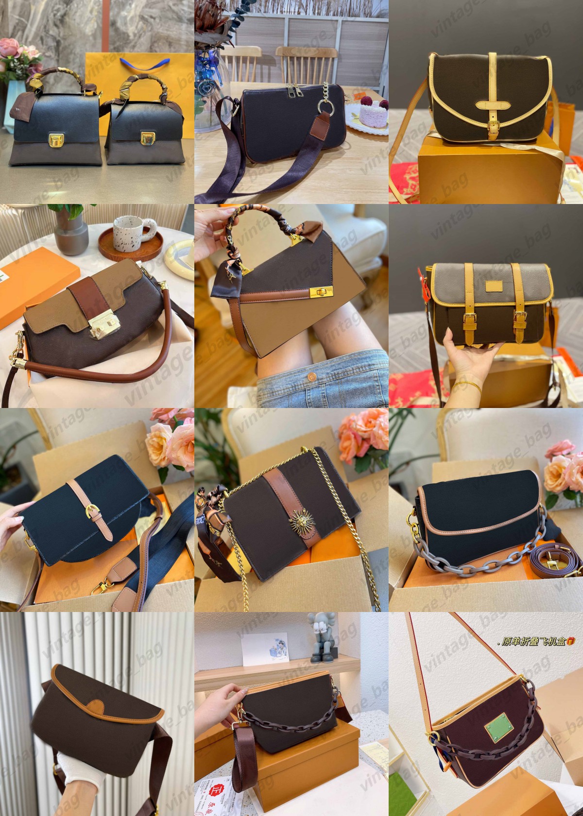 

Multiple Designer Retiro vintage bag Embossed Monograms Reverse saddle women tote denim Cross body hobo Shoulder handbag Clutch Chain Purse Shopping pocket