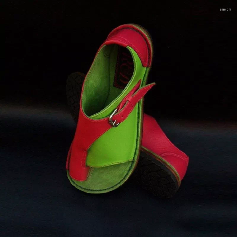 

Sandals My-Love Womens 2022 Fashion Colorful Patchwork Beach Shoes Soft Comtable Orthopedic Bunion Corrector Ladies