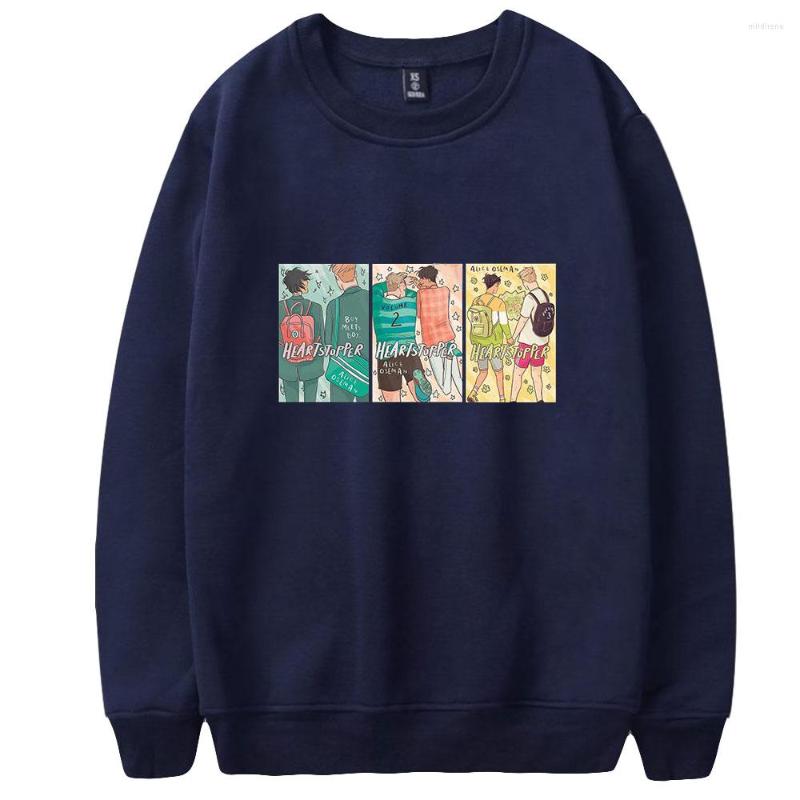 

Men's Hoodies Heartstopper Cartoon Print Women Casual Sportswear Long Sleeve Sweatshirt Loose Hoody Men Fashion Pullover Tops Clothes, Wp08323-black
