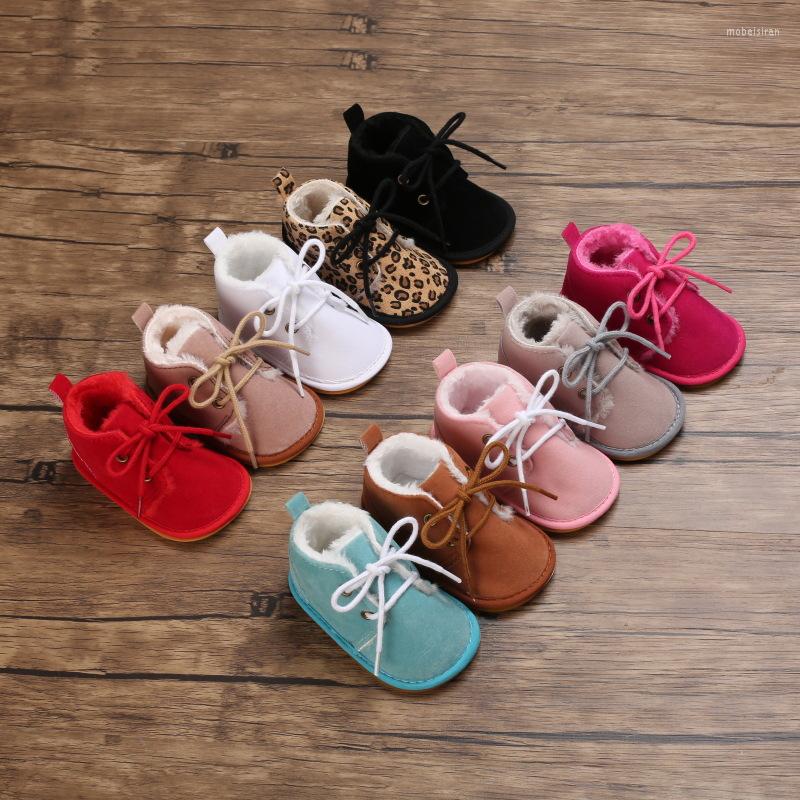 

First Walkers Born Baby Shoes Infant Toddler Boy Snow Booties Comfort Winter Warm Cotton Anti-slip Sneaker, G1-0.067