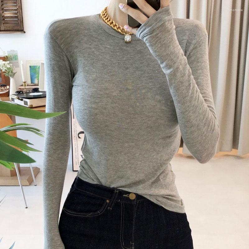 

Women's T Shirts Ins T-Shirts O-Neck Corset Woman Clothes 2022 Spring Summer Long Sleeve Women's Shirt Korean Fashion Basic Sexy Top, Black