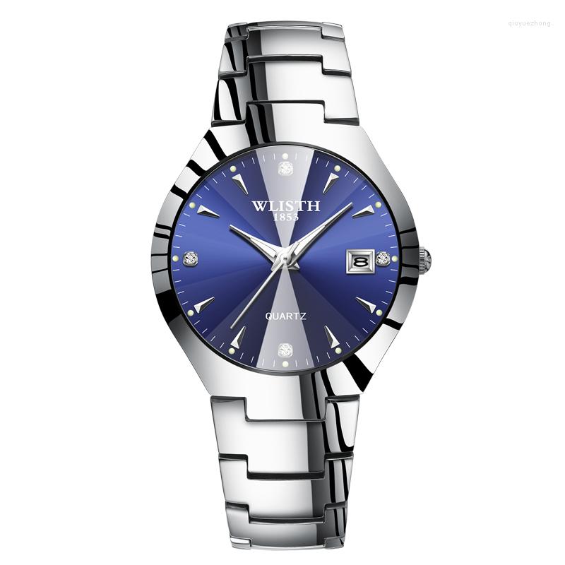 

Wristwatches WLISTH Brand 2022 Men's Watch Business Quartz Waterproof Female Diamond Fashion High-end Mirror Lovers, Female-8