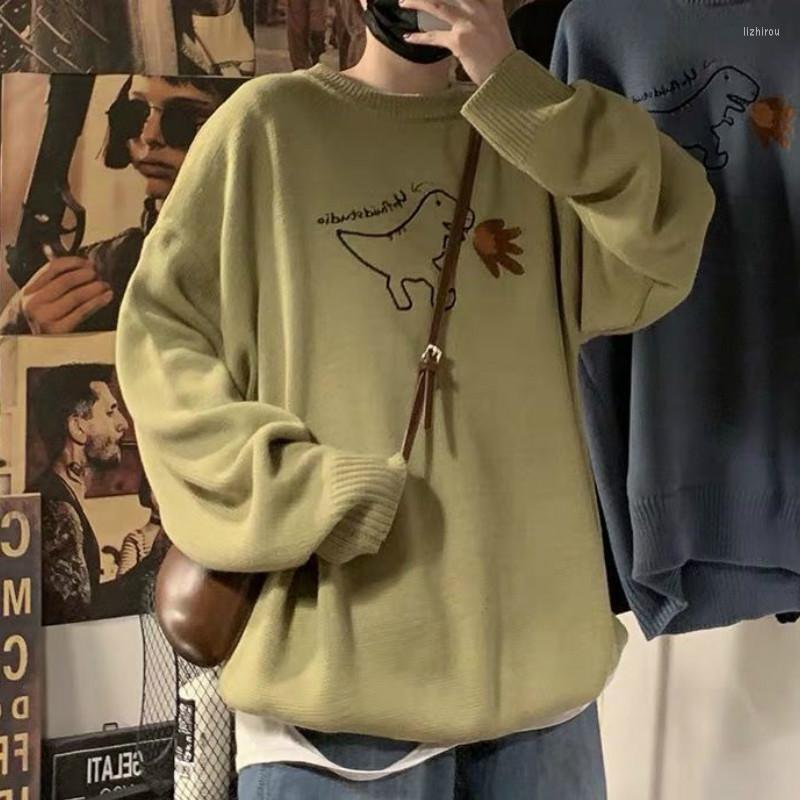 

Women's Sweaters Women Sweet Kawaii Chic Loose Pullovers Cartoon Sweater Winter Knitted Ulzzang Jumper Female College Style Daily Knitwear, Green