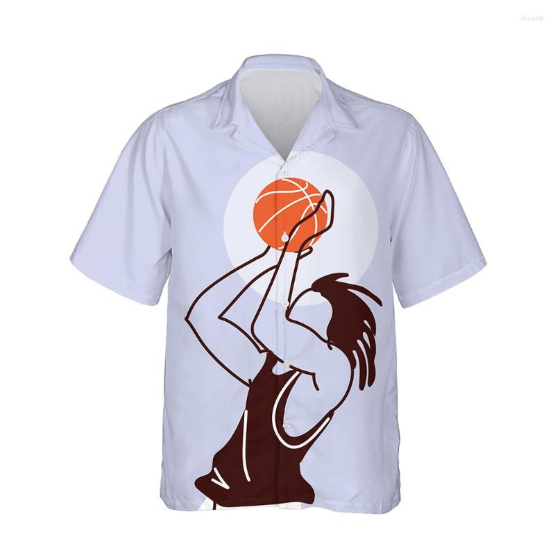 

Men's Casual Shirts Jumeast 3d Basketball Sports Player Printed Hawaiian Shirt Men Short Sleeve Streetwear Fashion For Loose Tops 5XL, 09