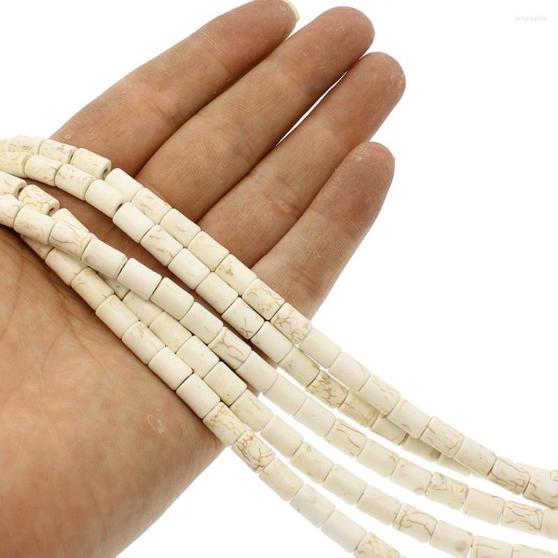 

Beads 48 Pcs/bar Natural Stone Fashion Semi-precious Stones Classic Cylindrical For Bracelet Necklace Jewelry Accessories