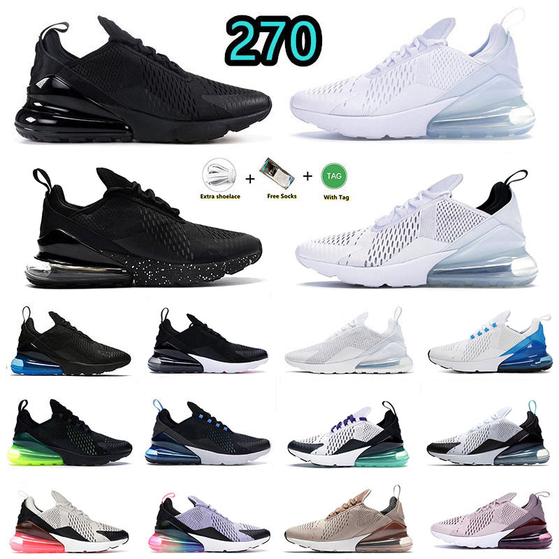 

270 Running Shoes Triple Black 270s Triple White air Anthracite UNC University Red Cactus Light Bone Be true Brown Grape Trainer max, Box