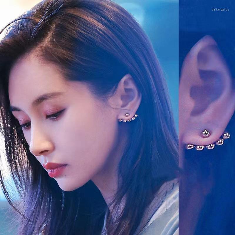 

Stud Earrings S925 Silver Needle Sets Trendy Temperamental Cool Style Personality Female Ear Cuff