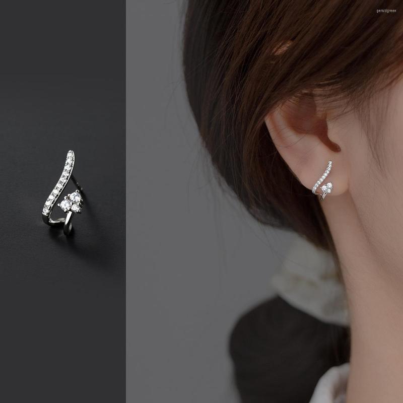 

Stud Earrings Real 925 Sterling Silver For Women Teen Girls Kids CZ Zircon Crystal Cute Korean Style Earings Fashion Jewelry