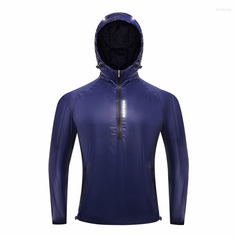 

Racing Jackets Wosawe Cycling Sport Jersey Waterproof Windproof Reflective Equipment Adjustable Drawstring Hem Hooded Jerseys, Black