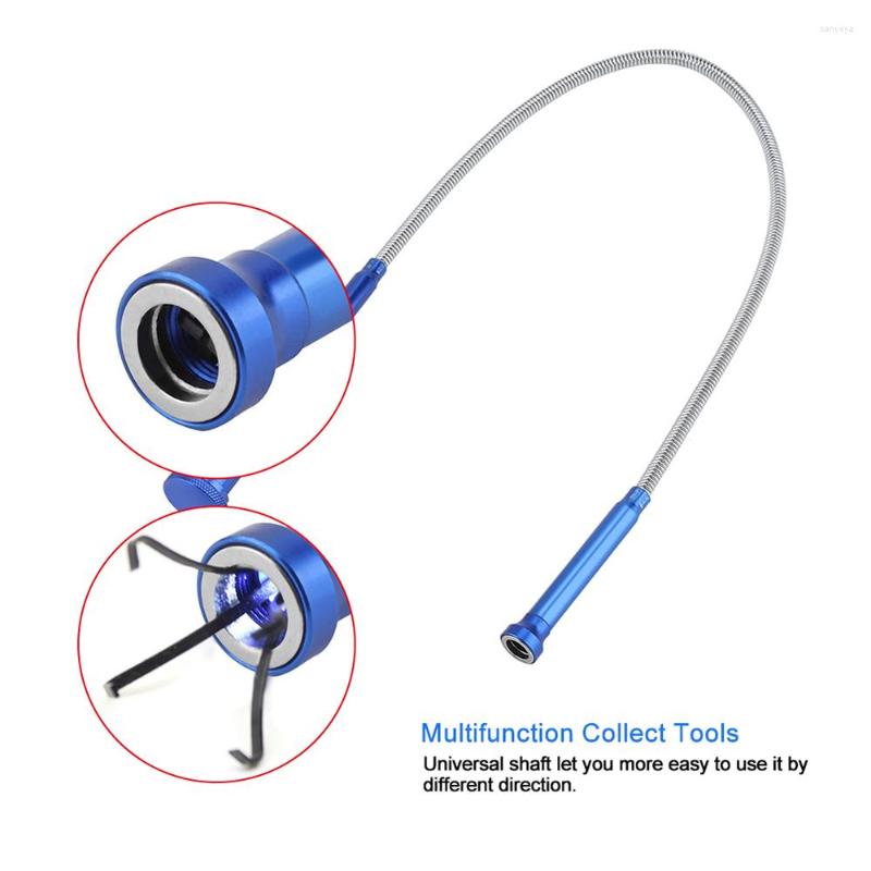 

Professional Hand Tool Sets 62cm Flexible Pick Up Magnet 4 Claw LED Light Magnetic Long Spring Picker Home Toilet Gadget Sewer Cleaning