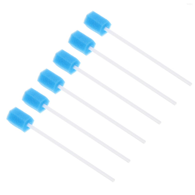 

Makeup Sponges 100Pcs Disposable Mouth Care Sponge Tooth Cleaning Swab Oral Sticks Blue