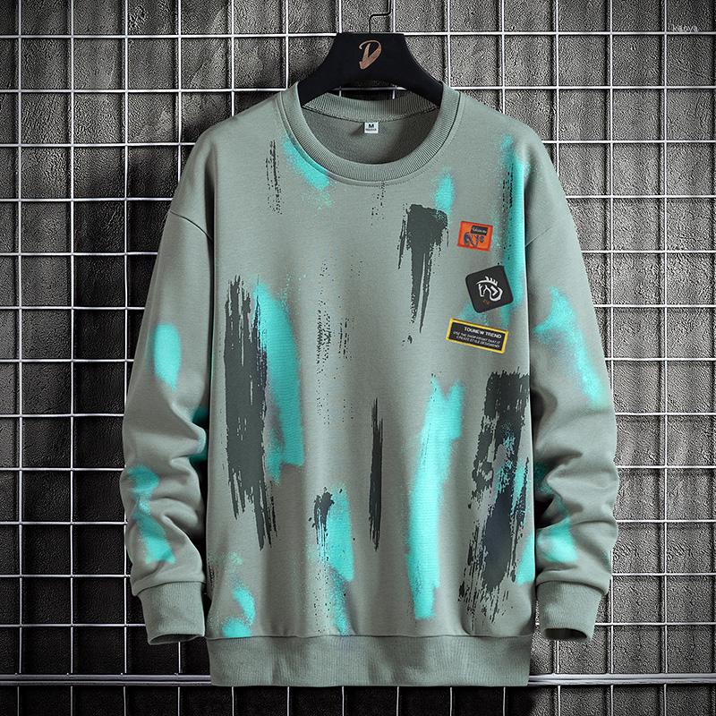 

Men' Hoodies Men Harajuku O-Neck Sweatshirts 2022 Spring Street Hip Hop Print Sweatshirt Mens Fashion Long Sleeve Pullover Loose Streetwear, Sk8522white