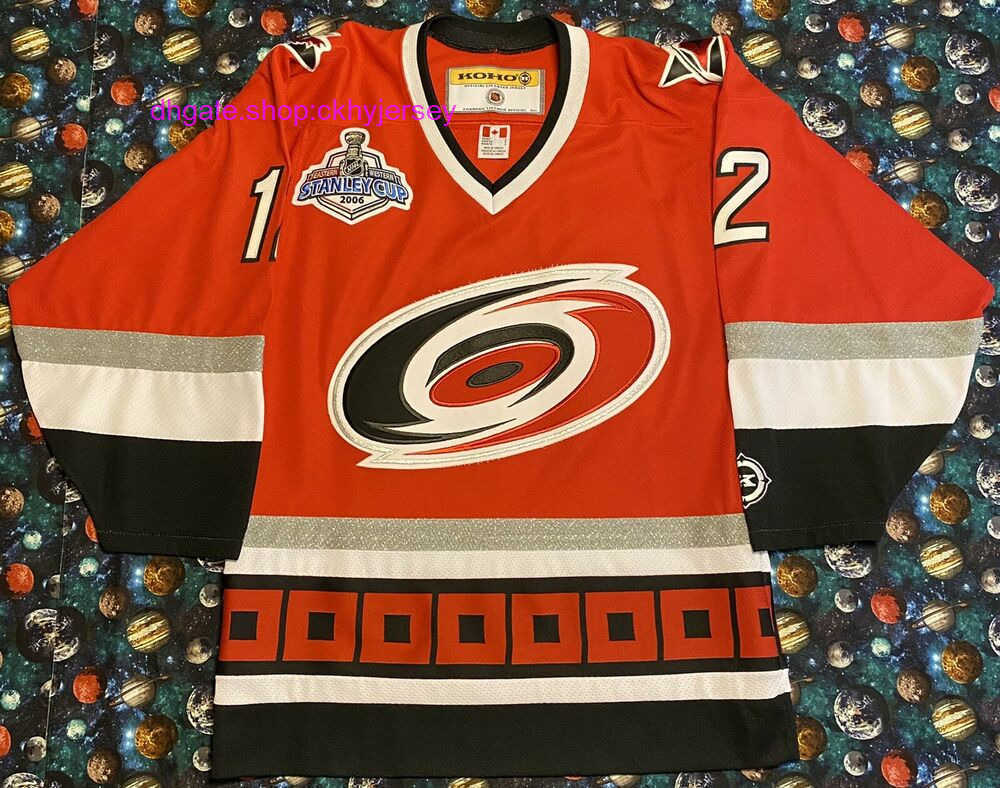 

New Jerseys Stitched Rare Cheap Koho 2006 Stanley Cup Eric Staal Hockey Jersey Mens Kids Throwback Jerseys, Same as picture