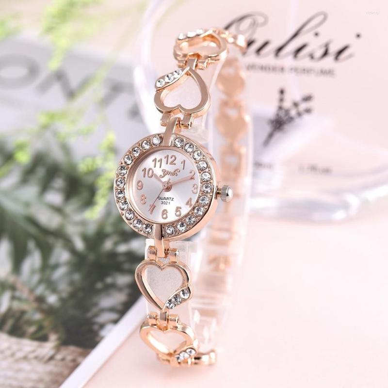 

Wristwatches 2022 Bracelet Watch Women Watches Rose Gold Women's Diamond Ladies Clock Relogio Feminino
