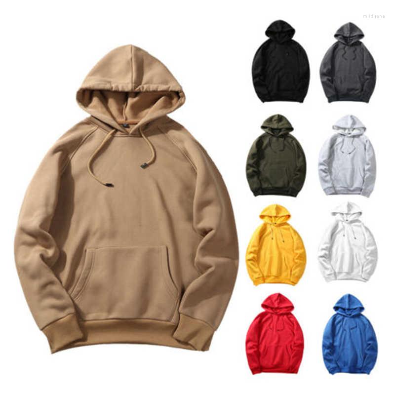

Men' Hoodies Coat Winter Jacket Warm Sweater Sweatshirt Hoodie Jumper Outwear Men' Hooded Solid Color In Autumn And, Black