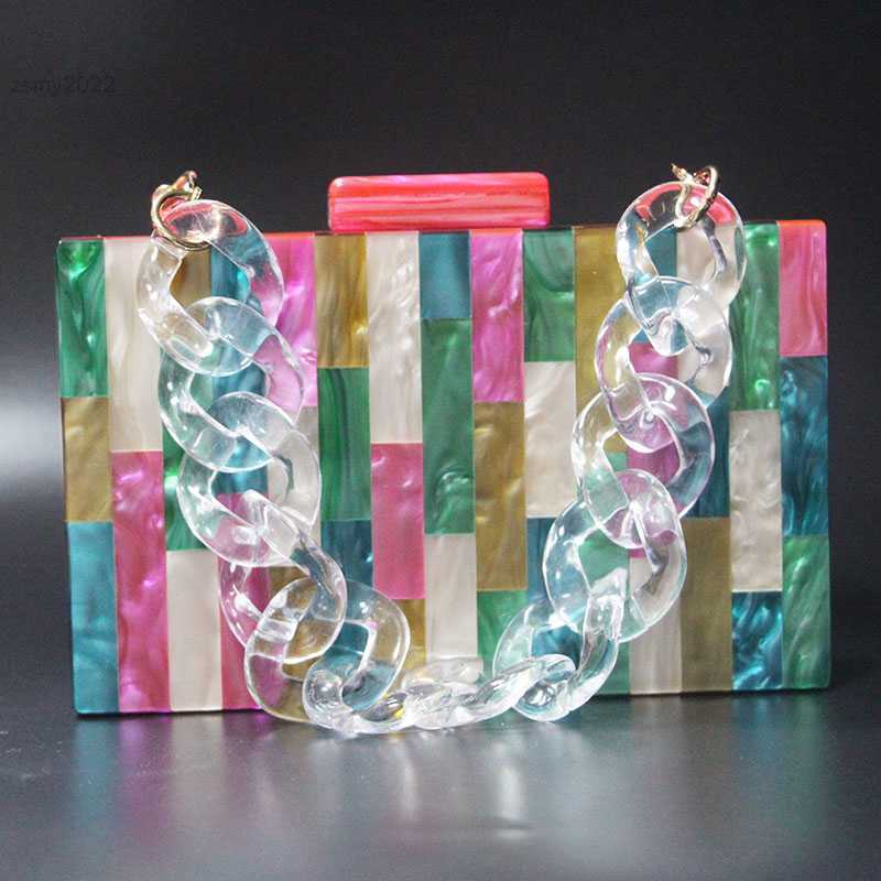 

Rose Red handmade acrylic clutch bag for lady evening party glitter acrylic evening clutch bags with resin chain female handbag, As picture show