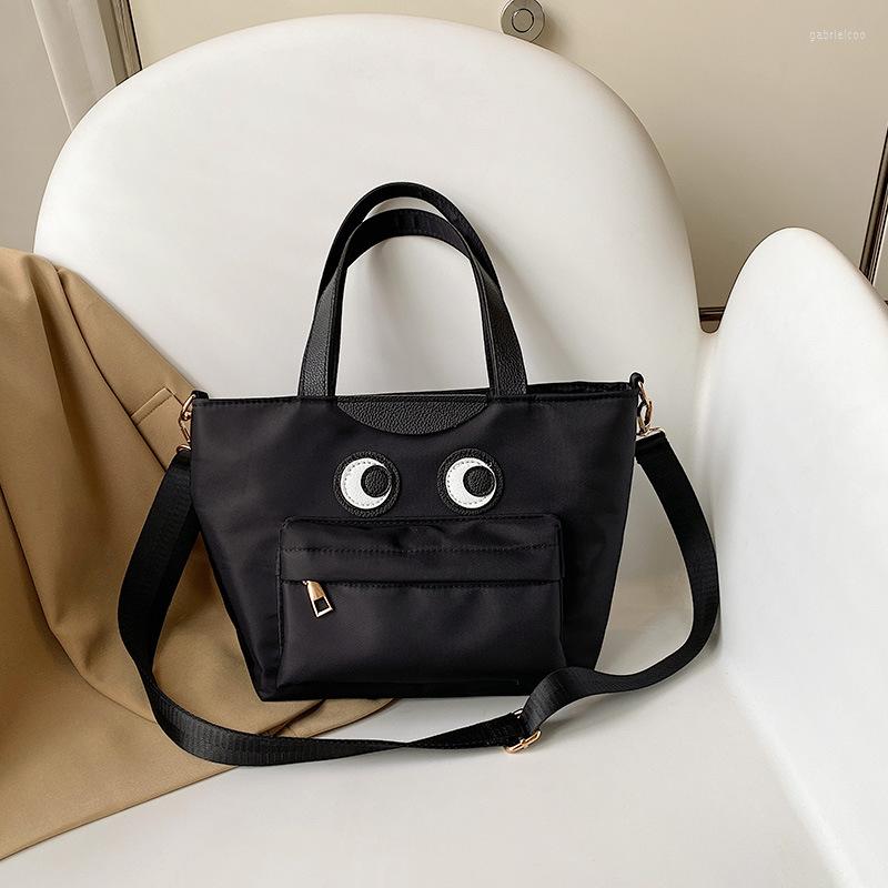

Evening Bags Female Funny Ugly Cute Personality Light Bucket Bag Japanese And Korean Nylon Tote Bento Shoulder Messenger, Style 1