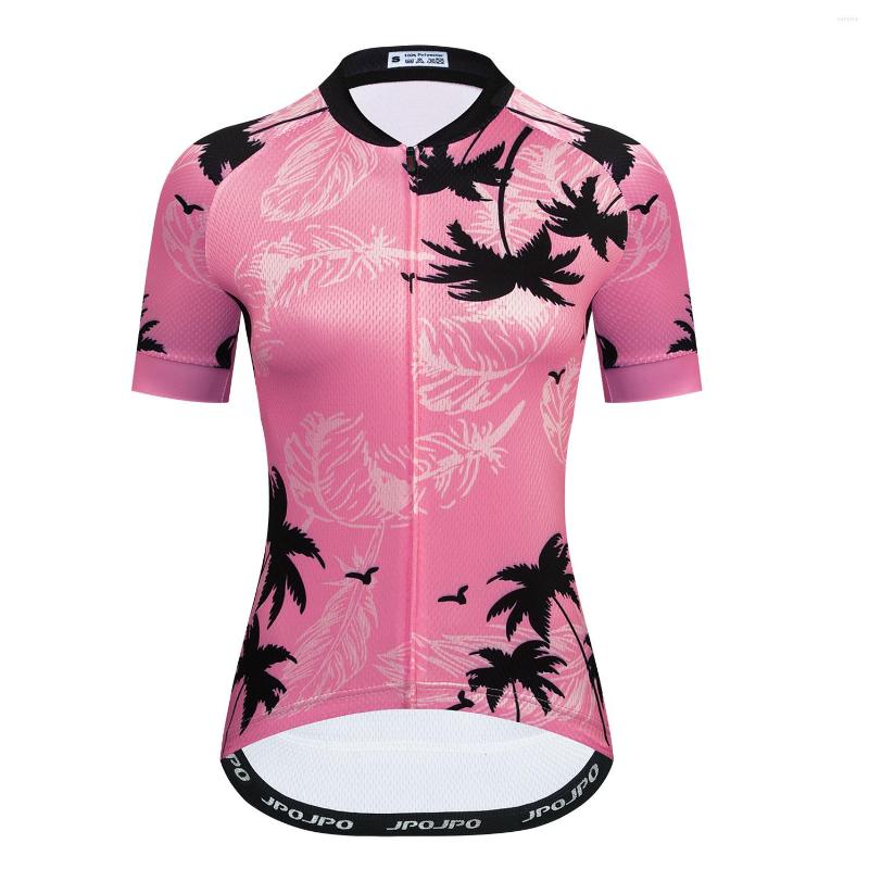 

Racing Jackets 2022 Cycling Jersey Women MTB Top Bicycle Clothing Short Sleeve Biking Bike Shirt Blouse Uniform Team Summer Pink Black, 28