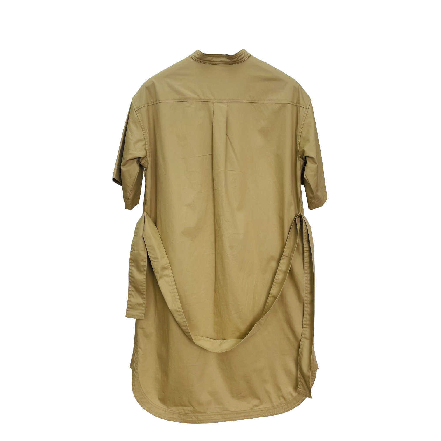 Robes Décontractées Robes Femmes Designer Vêtements Robe pour Femmes Filles Kaki 100% Coton D'été Col Ras Du Cou Court Slveeve Robe