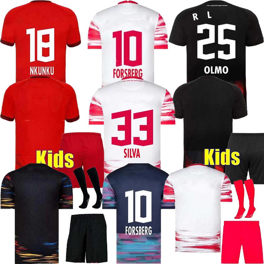 

soccer 21 22 23 RBL Leipzigs NKUNKU Leipziges Soccer Jerseys SZOBOSZLAI FORSBERG POULSEN OLMO jersey 2022 2023 SILVA ANGELINO ADAMS Laimer H, 21-22 third patch