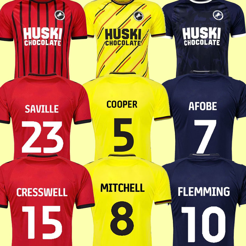 

2022 2023 Millwall Soccer Jerseys 22 23 B.Afobe T.Burey M.Bennett A.Voglsammer T.Bradshaw B.Bialkowski Football Shirts Men Uniforms, Away