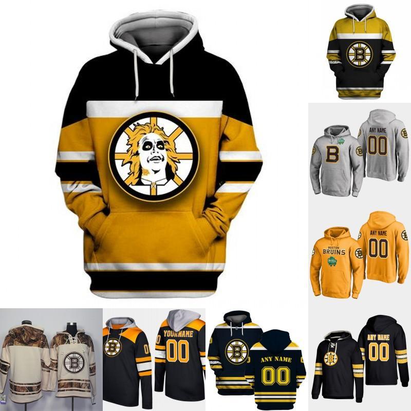 

College Wear Boston Bruins Hoodie Jersey Mens 33 Zdeno Chara 14 Chris Wagner 40 Tuukka Rask 63 Brad Marchand 88 David Pastrnak Hockey Jersey, Black 2
