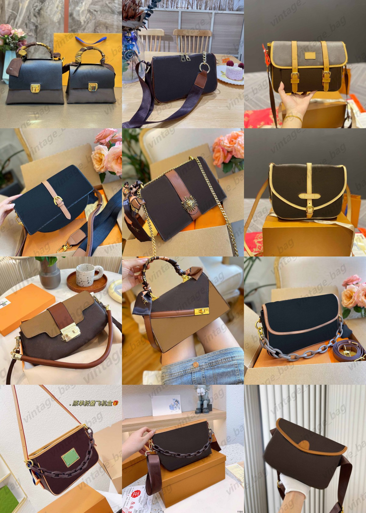 

Multiple Designer Retiro vintage bag Embossed Monograms Reverse saddle mommy tote denim Cross body hobo Shoulder handbag Clutch Under arm pouch Shopping pocket