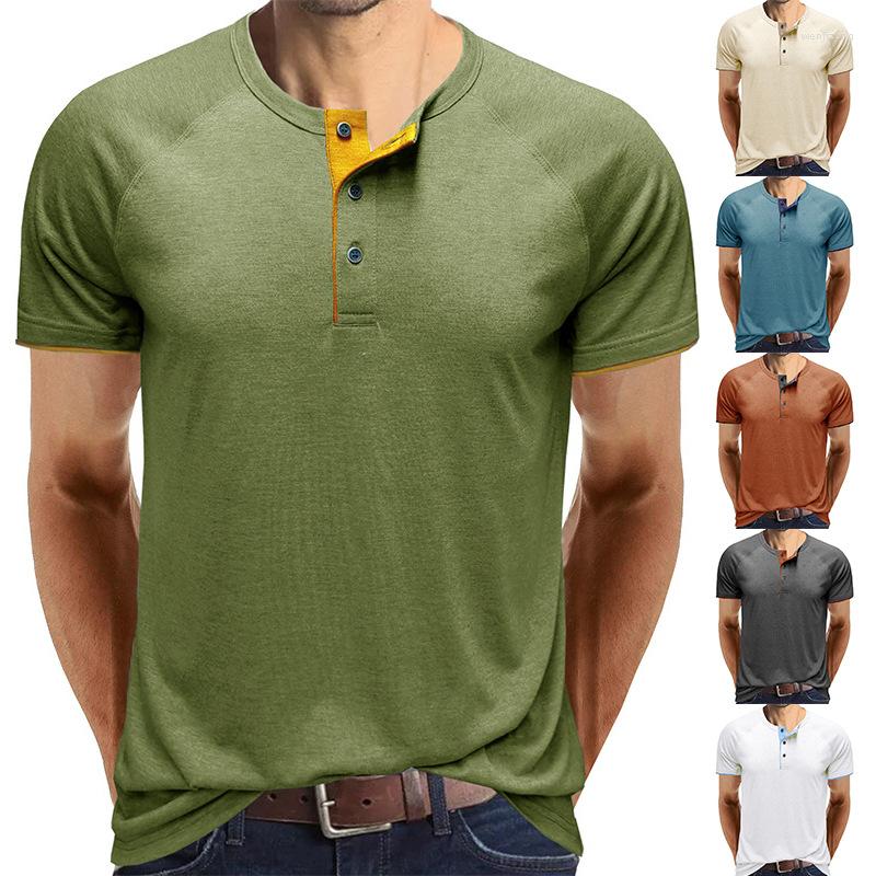 

Men' T Shirts Fashion Shirt Men Short Sleeve Henley Collar Solid Tee Tops Mens Casual Slim Fit Tshirts Clothing Daily Wear Summer, B003