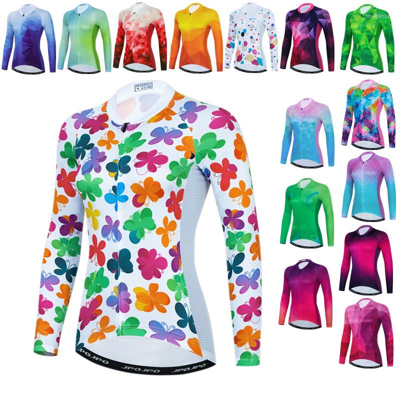 

Racing Jackets Spring Full Sleeve Cycling Jersey Women Autumn Long Clothing Anti-UV Bicycle Jacket Road MTB Bike Shirt, Model 17
