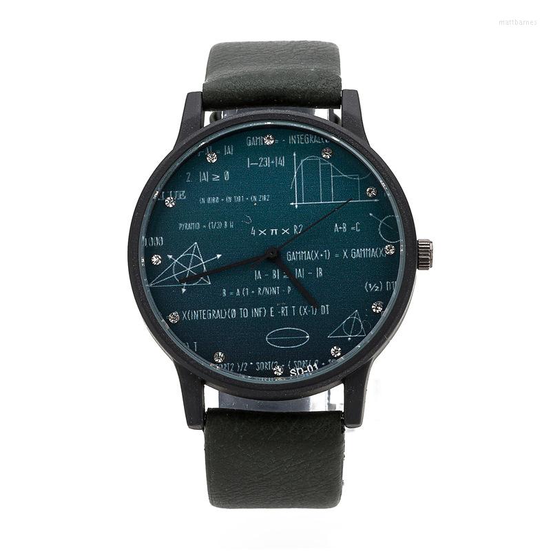 

Wristwatches Fashion Pu Leather High-End Men's Sports Military Watch Casual Student Quartz, Brown