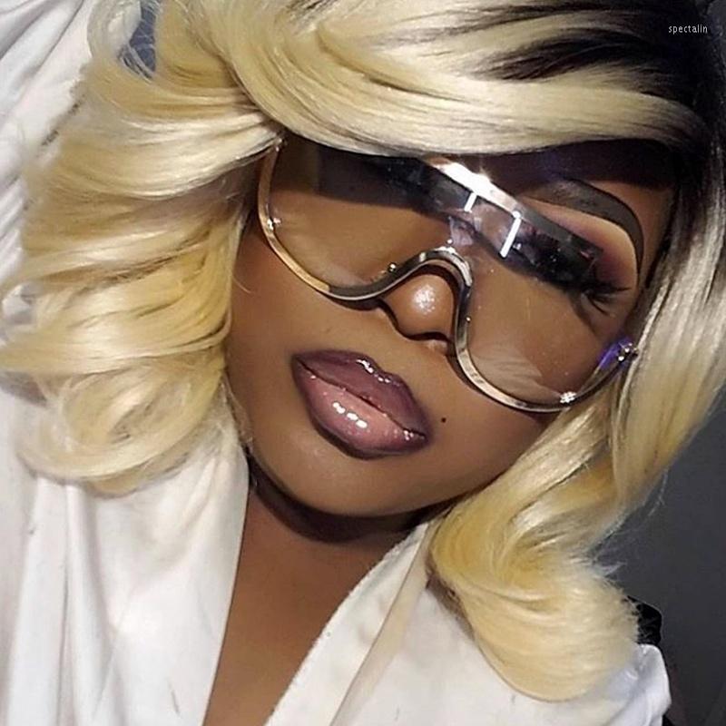 

Sunglasses Vintage Big Square Women Goggles Mens Oversize Sun Glasses Fashion Female Siamese Lens Eyewear Uv400