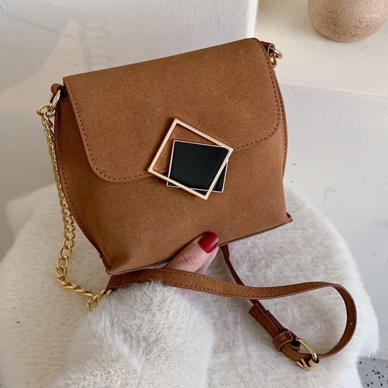 

Evening Bags Retro Scrub Leather Chain Crossbody For Women 2022 Lady Handbags And Purse Designer Shoulder Bag Female Messenger, Blue