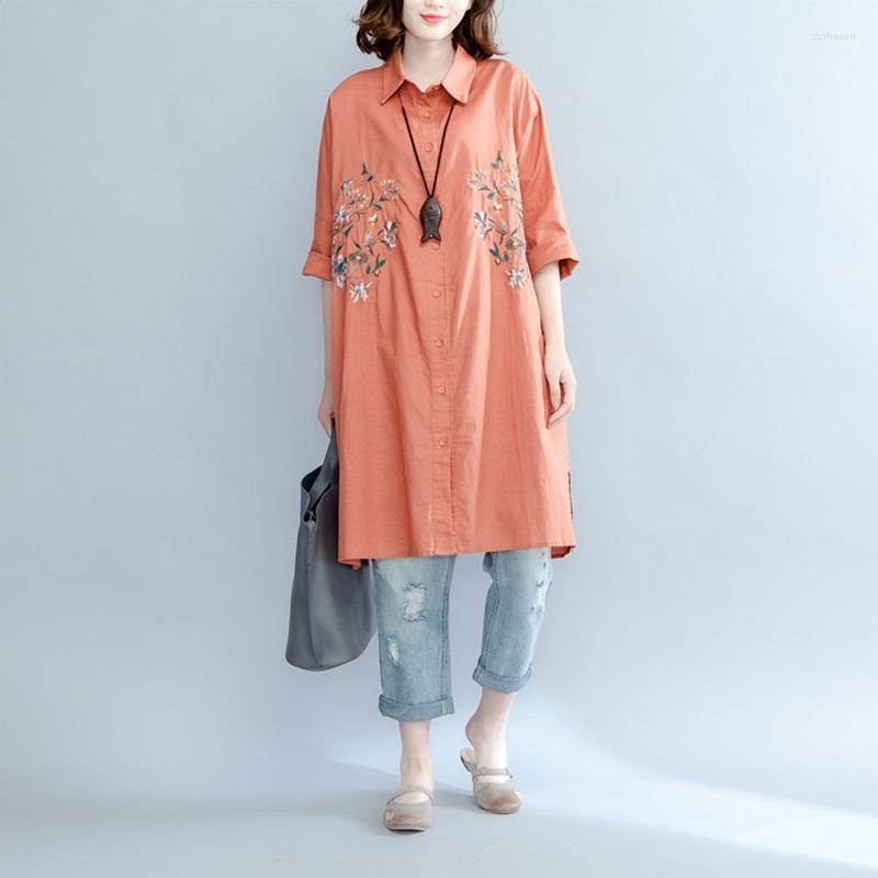 

Ethnic Clothing Chinese Style Women Clothes 2022 Summer Tunic Ladies Tunics Plus Size Shirt Blouse Hanfu Tops 12284