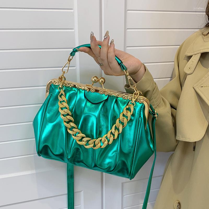 

Evening Bags Trendy Design Shine Clips Handbags And Purses Women Shoulder Crossbody 2022 Vintage Totes Ladies Messenger Bag, Champagne