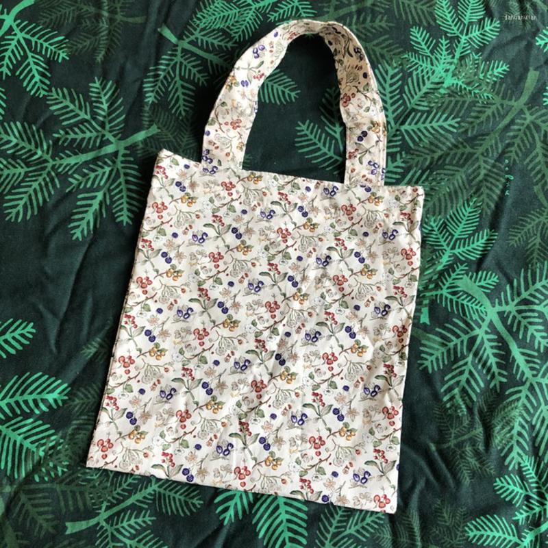 

Evening Bags SMOOZA Canvas Beach Shopping Bag 2022 Fashion Casual Fresh Flowers Handbag Shoulder Totes, Small