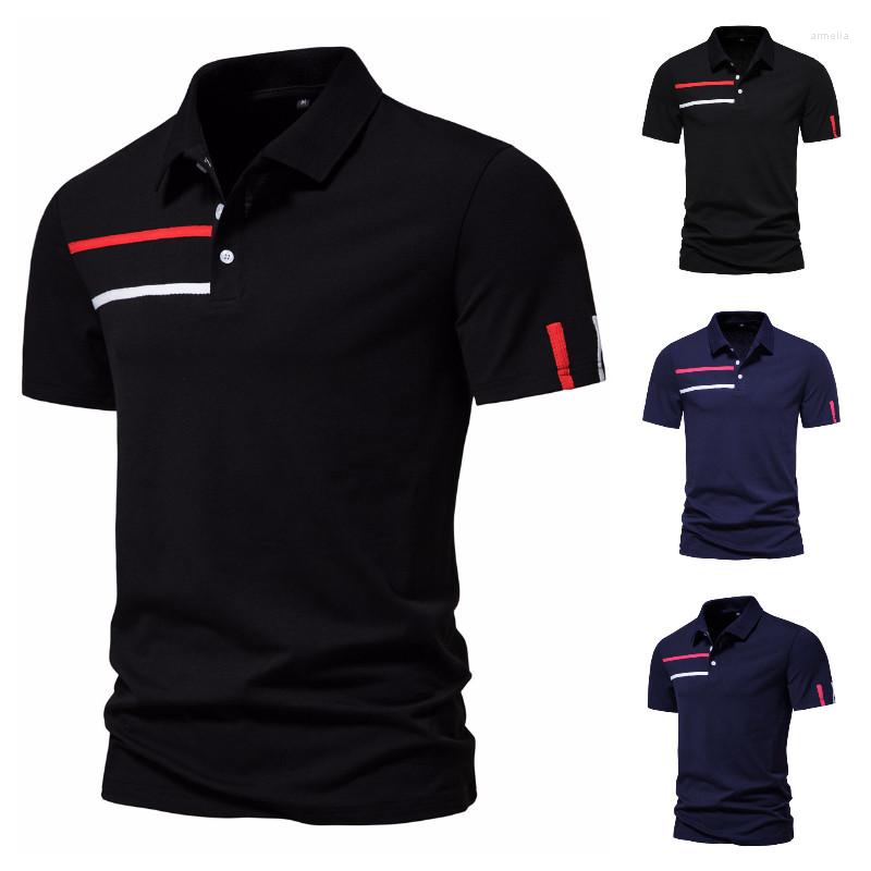 

Men's Polos 2022 European Size Summer Men's Fashion Business Casual Sport Tee Lapel Short-sleeved T-shirt Tops, Pl45