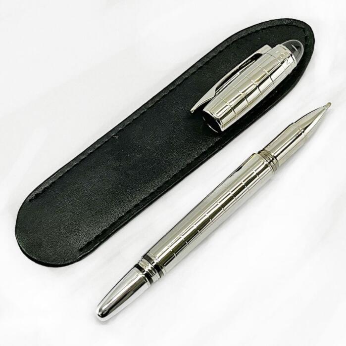 

GIFTPEN Promotion Writing pen Black or Sliver Roller Ballpoint Fountain pens stationery office school supplies with Serial Number and 1 Gift Leather bag, As shown